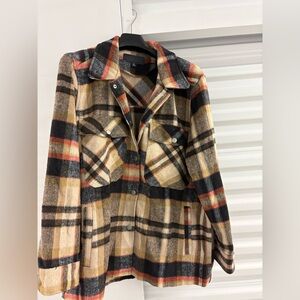 Blank NYC Plaid Shirt-Jacket. Size XL. Like New.
